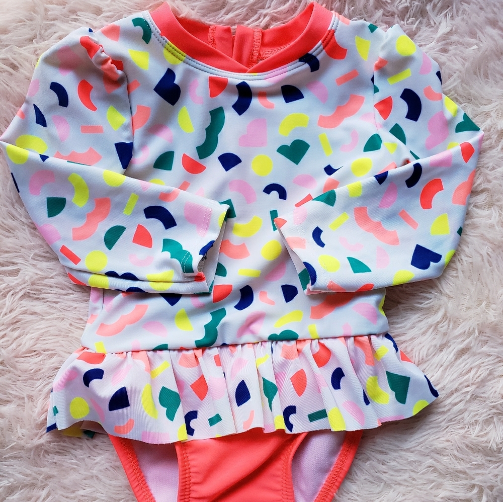 Long Sleeve Swimsuit for girls size18 multicolored